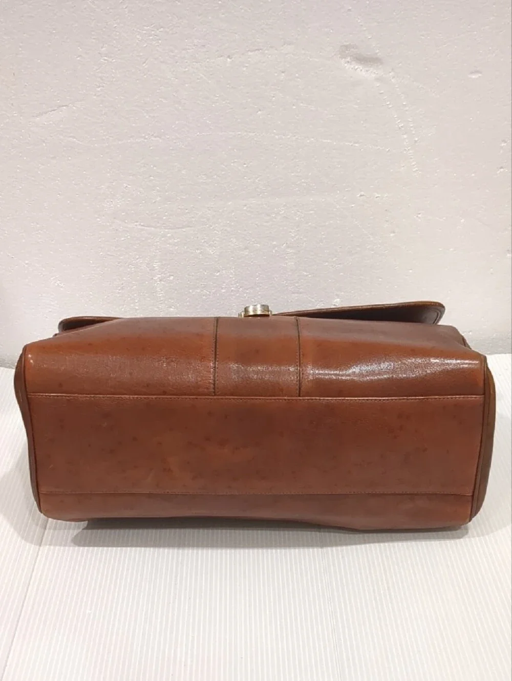 Italian Vintage Brown Leather Doctor-Style Briefcase Satchel